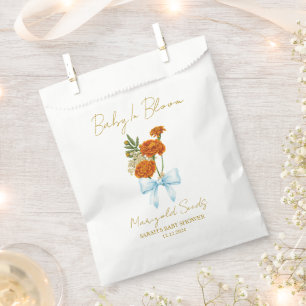 Ribbon   Marigold Seeds Baby Shower Favor Bag