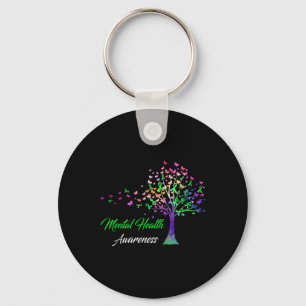 Ribbon Mental Health Awareness Keychain