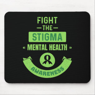 Ribbon Mental Health Awareness Mental Health Aware Mouse Pad