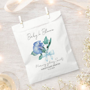 Ribbon Morning glory Seeds Baby Shower Favor Bag