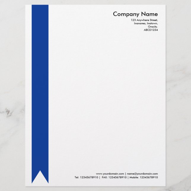 Ribbon - Navy Blue Letterhead (Front)