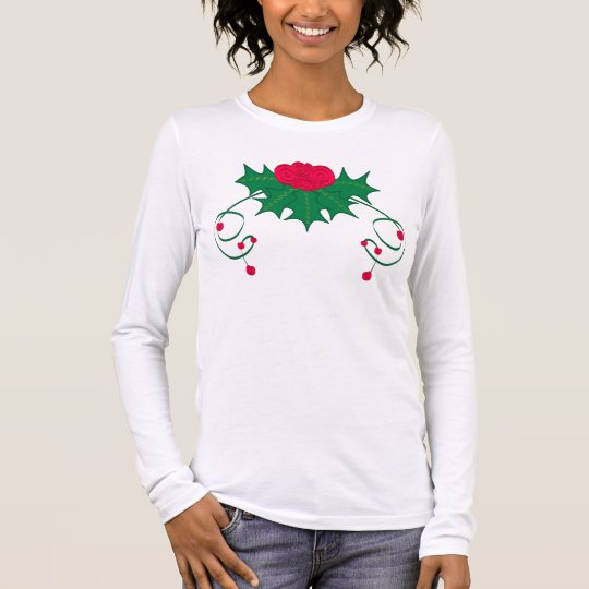 Ribbon of Holly Long Sleeve T-Shirt