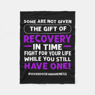Ribbon. Overdose Awareness 1 Fleece Blanket