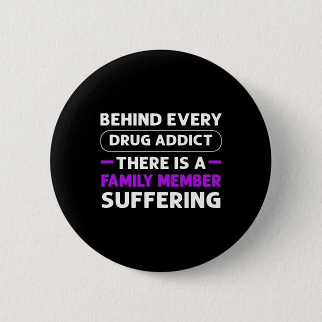 Ribbon. Overdose Awareness  2 Inch Round Button (Front)