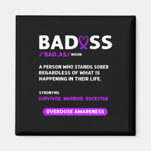 Ribbon. Overdose Awareness 3 Magnet