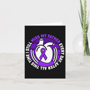 Ribbon Overdose Awareness Miss My Father Memory Card