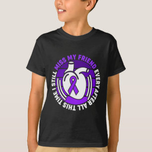 Ribbon Overdose Awareness Miss My Friend Memory T-Shirt