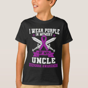 Ribbon Overdose Awareness Month Costume Uncle T-Shirt