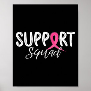 Ribbon Pink Warrior Breast Cancer Awareness Suppor Poster