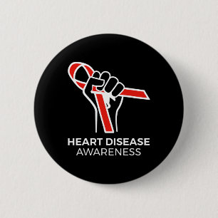 Ribbon Products &amp; Gifts For Heart Disease Awar 2 Inch Round Button