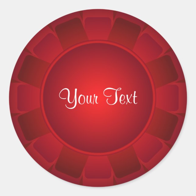 Ribbon Red Blank to Customize Classic Round Sticker (Front)