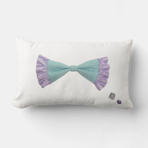 Ribbon & Rhinestone Lumbar Pillow