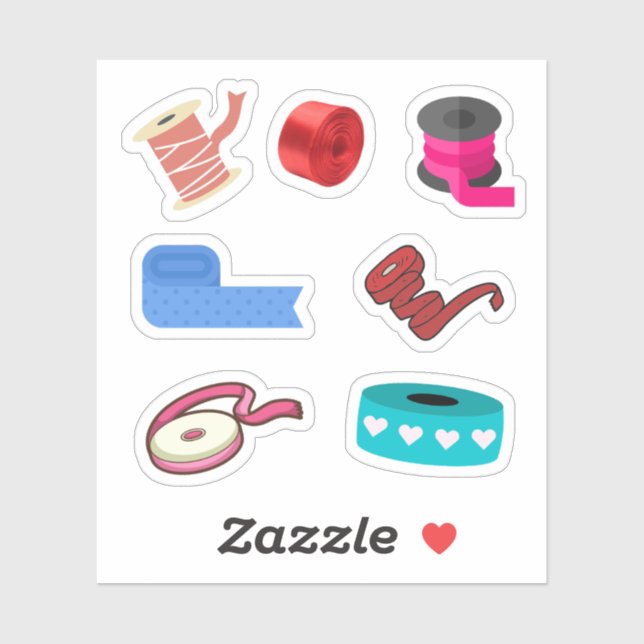 Ribbon Roll Stickers (Sheet)