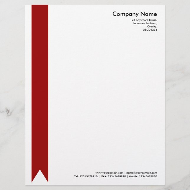 Ribbon - Ruby Red Letterhead (Front)