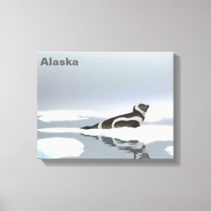 Ribbon Seal On Ice Canvas Print