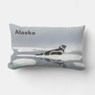 Ribbon Seal On Ice Lumbar Pillow