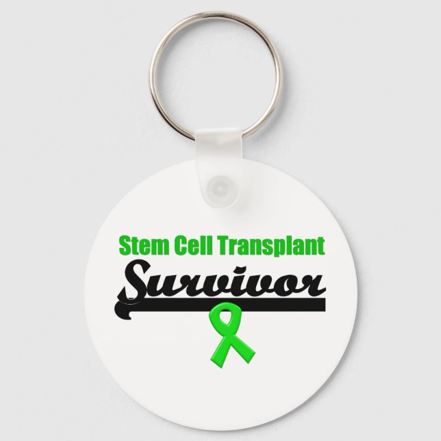 Ribbon Stem Cell Transplant Survivor Keychain (Front)