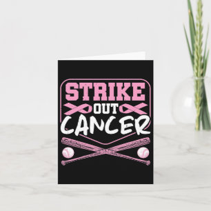 Ribbon Strike Out Cancer Baseball Card