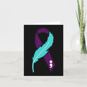 Ribbon Suicide Awareness Mental Health For Men Wom Card