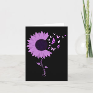 Ribbon Sunflower Butterfly Overdose Awareness Mont Card