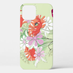 Ribbon-Tied Poppies: Daisy Bouquet. iPhone 12 Case