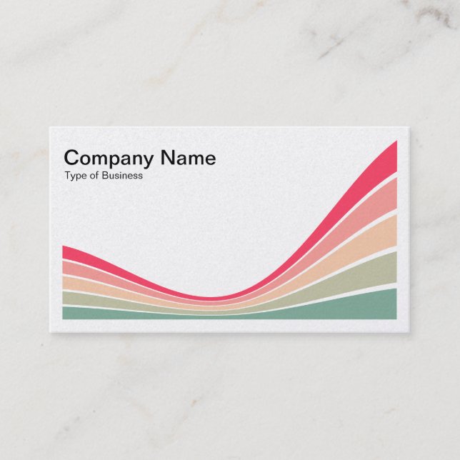 Ribbon Wave - Colours 02b Business Card (Front)
