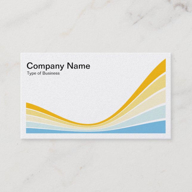 Ribbon Wave - Colours 04b Business Card (Front)