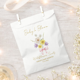 Ribbon   Wildflower Seeds Baby Shower Favor Bag