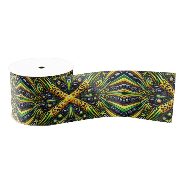 Ribbon with Jamaican Colours Grosgrain Ribbon (Spool)