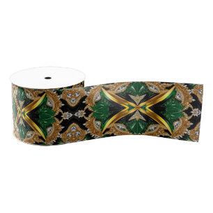 Ribbon with Jamaican Colours Grosgrain Ribbon