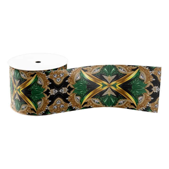 Ribbon with Jamaican Colours Grosgrain Ribbon (Spool)