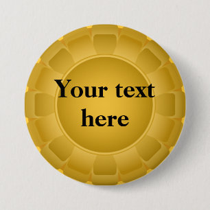 Ribbon Yellow Blank to Customize 3 Inch Round Button