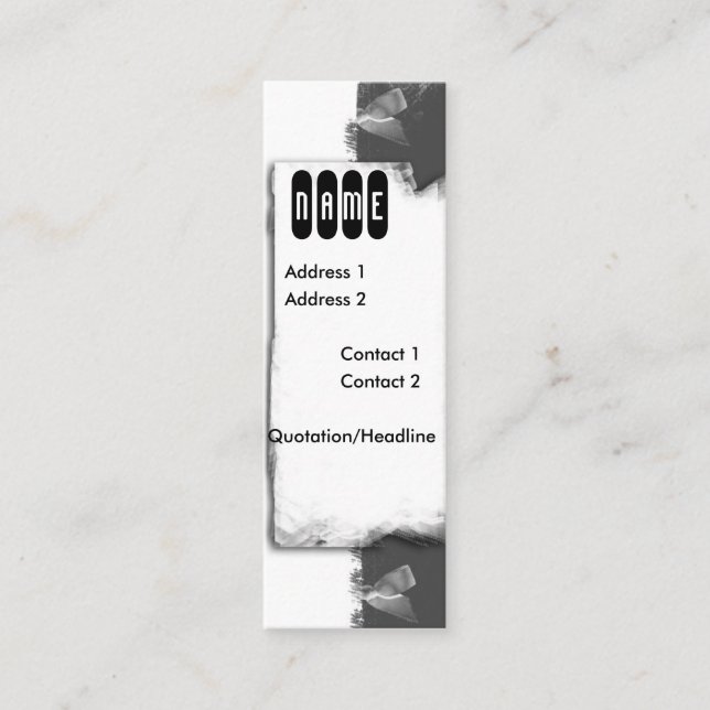 ribbons and lace mini business card (Front)