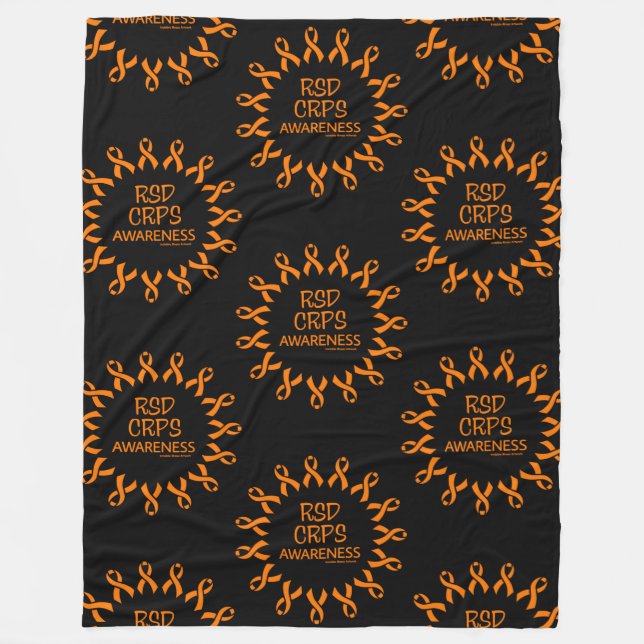 Ribbons/Circle...RSD/CRPS Fleece Blanket (Front)