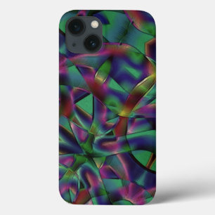 Ribbons intertwined with darkened colours iPhone 13 case