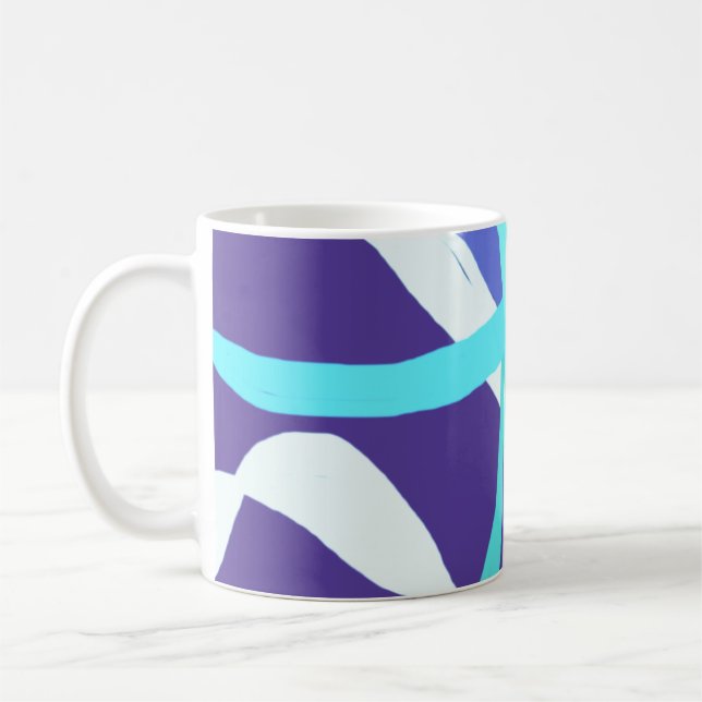 Ribbons of Blue Coffee Mug (Left)
