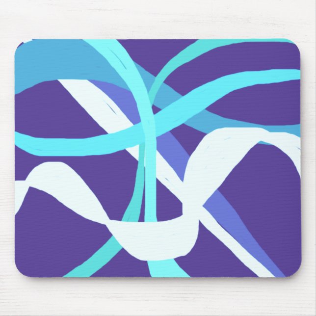 Ribbons of Blue Mouse Pad (Front)