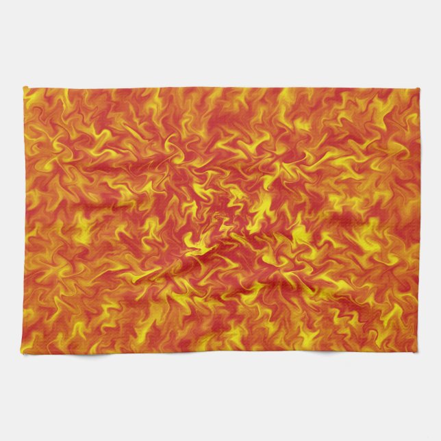 Ribbons of Fire Kitchen Towel (Horizontal)