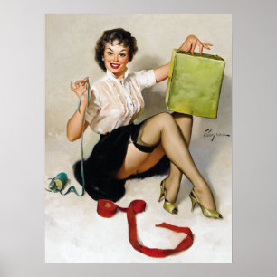 Ribbons Pin Up Poster