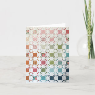 Ribbons & Roses Quilt Personalized Greeting Card