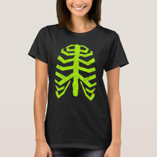 Ribcage Distressed Spooky Skeleton T-Shirt