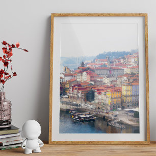 Ribeira and Douro River. Porto, Portugal. Poster