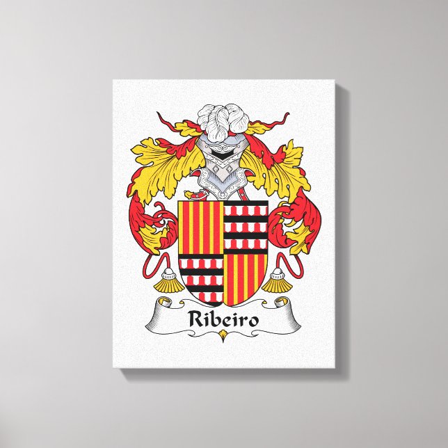 Ribeiro Family Crest Canvas Print (Front)