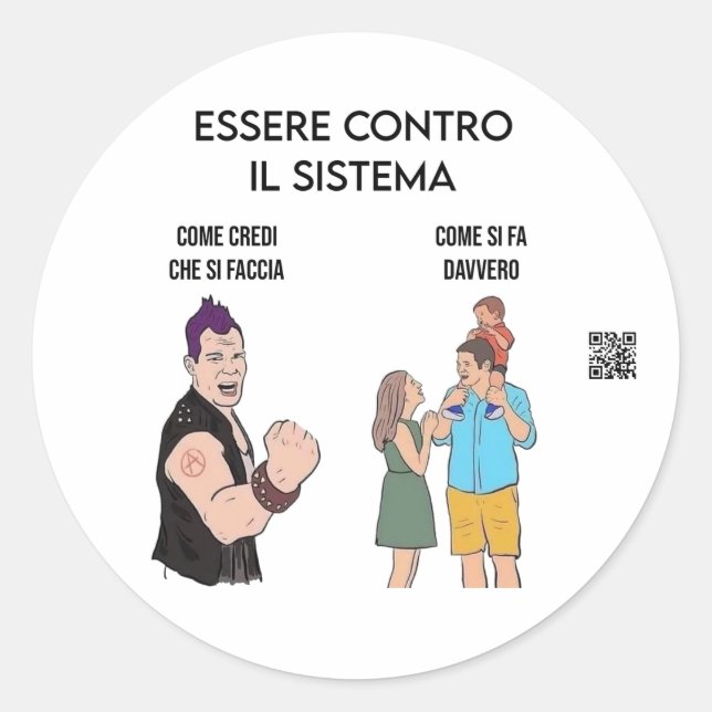 ribellione classic round sticker (Front)