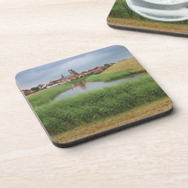 Riberhus and Ribe, Jutland, Denmark Coaster (Left Side)
