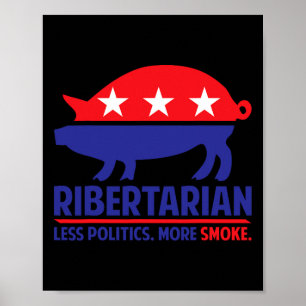 Ribertarian Shirt Bbq And Grill Poster