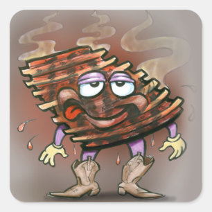 Ribs Square Sticker