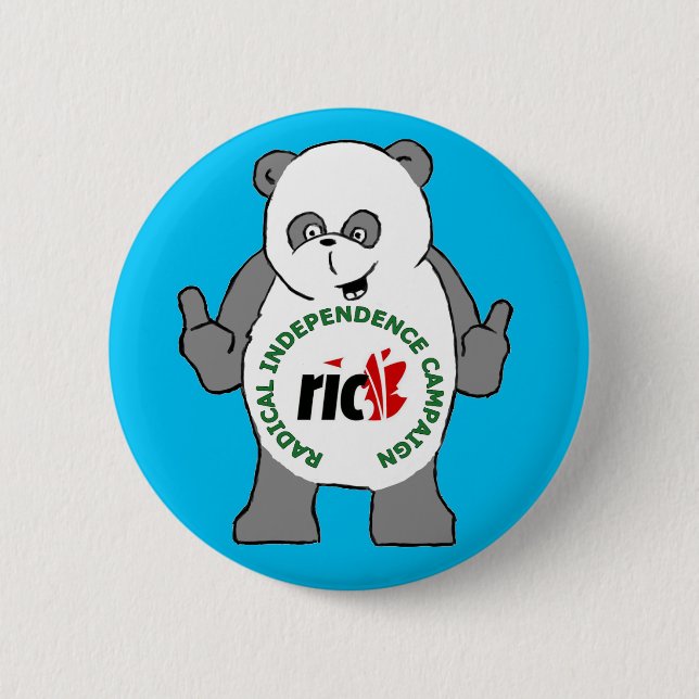 RIC Panda badge 2 Inch Round Button (Front)