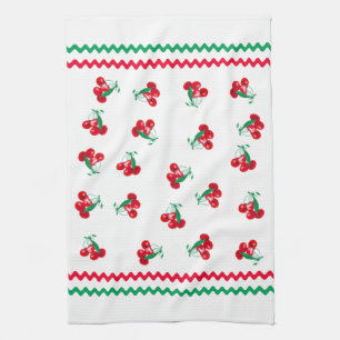 Ric Rac et serviette de cuisine de cerises