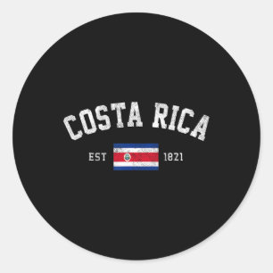 Rica Est. 1821 Costa Rican Flag Independence Day  Classic Round Sticker
